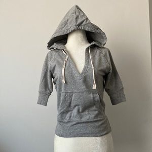 Express Gray Hooded Top